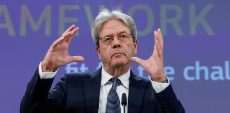 El comisario europeo de Economía, Paolo Gentiloni, ayer en Bruselas
