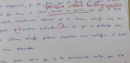 Una de las correcciones