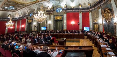 Imagen de la Sala Segunda del Supremo, donde se celebró el juicio del procés
