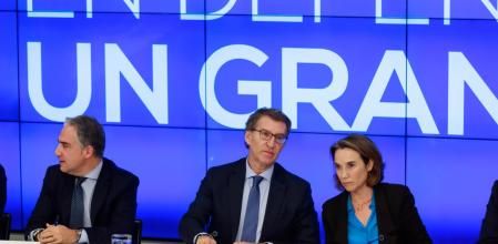 El presidente del PP, Alberto Núñez Feijóo, presidió e comité ejecutivo del PP