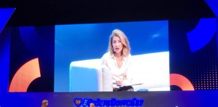 La ministra Raquel Sánchez en el acto del corredor mediterráneo
