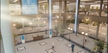 Un gran hall dará la bienvenida a los usuarios del equipamiento, ubicado en Via Laietana y ahora medio vacío
