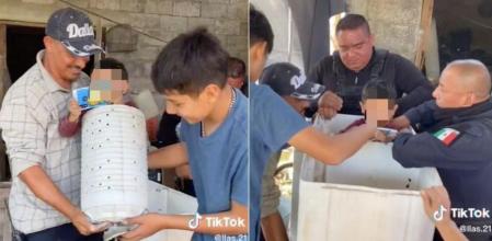 El niño es rescatado de la lavadora