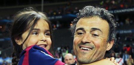 Luis Enrique con su hija Xana