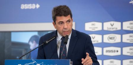 Carlos Mazón ayer durante su conferencia