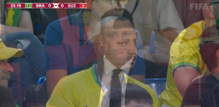 La televisión enfocó a un doble del brasileño