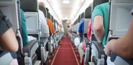 Seat and walk way in airplane - Air Transportation