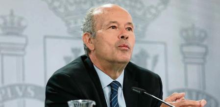 Rueda de prensa posterior al consejo de ministros con l a ministra portavoz María José montero, ministro de justicia juan carlos campo y la ministra de derechos sociales ione belarra Foto emilia gutierrez 20/04/2021