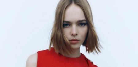 Vestido de punto rojo de Zara