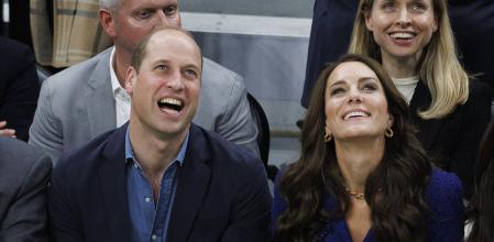 Los príncipes de Gales, muy sonrientes en el partido entre los Boston Celtics y los Miami Heat