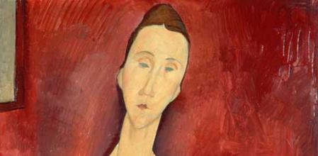 'La mujer del abanico'. 

Credit: Woman with a Fan (Lunia Czechowska) 1919 (oil on canvas) by Modigliani, Amedeo (1884-1920)

Musee d'Art Moderne de la Ville de Paris, Paris, France/ Giraudon/ The Bridgeman Art Library

Nationality / copyright status: Italian / out of copyright