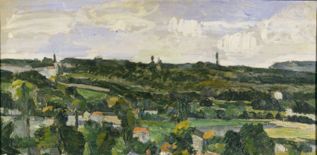 'Vista de Auvers-sur-Oise'. de Cezanne.