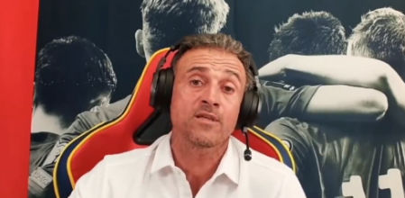 Luis Enrique durante su último directo