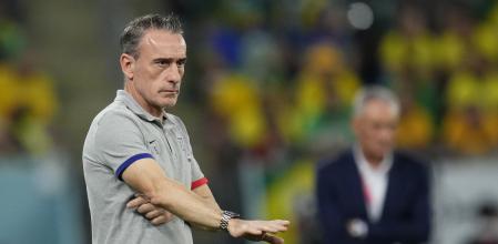 Paulo Bento durante el partido de octavos de final entre Brasil y Corea del Sur