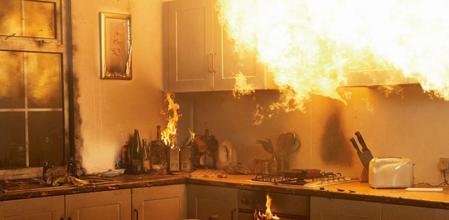 Un incendio en una cocina