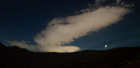 Espectacular bólido en el cielo.