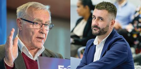 Joan Ribó en el Fórum Europa y Pere Fuset en el juicio del que ha sido absuelto esta semana