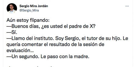 Llama a los padres de un alumno para hablar de sus resultados académicos y el padre se desmarca