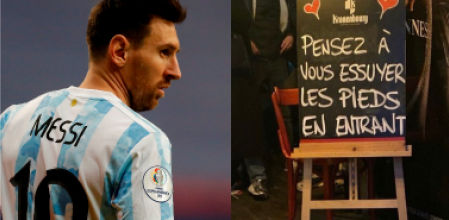 “No olvides limpiarte los pies antes de entrar”, reza el cartel