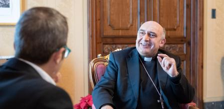 Enrique Benavent durante la entrevista