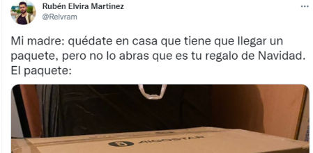 El paquete que recibió el usuario