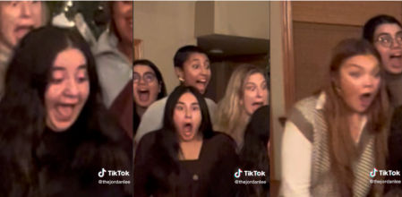 La original forma de comunicar a sus amigos que está embarazada provoca que sus reacciones se hagan virales