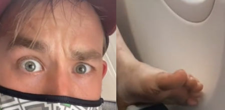 Dos capturas del vídeo viral