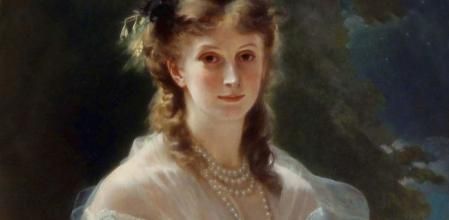 La princesa Sofía Troubetzkoy, introductora del árbol navideño en España, por Winterhalter