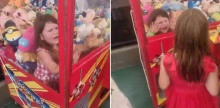 La niña se puso histérica cuando no pudo salir