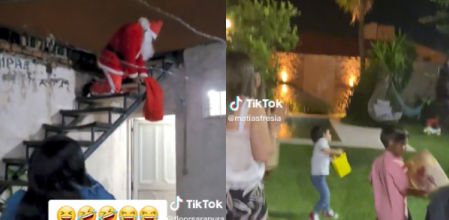 Caídas y golpes en la cabeza, las hilarantes entregas de Papá Noel que no salieron bien