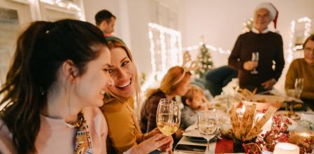 Comida de navidad familiar
