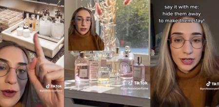 Una tik toker muestra cuál es la mejor manera de guardar un perfume