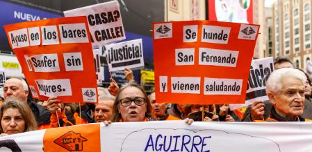 Manifestación de los afectados por las obras de la línea 7B de Metro de San Fernando de Henares