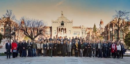 Los miembros de la asamblea electoral del Gremi d'Hotels que han reelegido como presidente a Jordi Clos