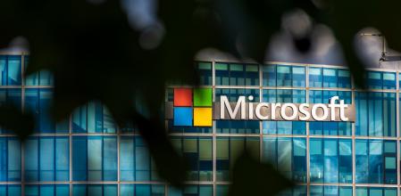 ISSY LES MOULINEAUX, FRANCE - OCTOBER 9, 2020: French headquarters of Microsoft, American multinational company which develops, manufactures, licenses and sells computer software and electronics