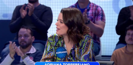 Adriana como invitada de 'Pasapalabra'.