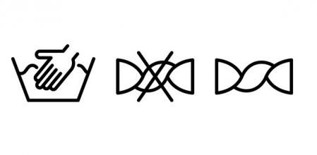 Símbolos de lavado a mano