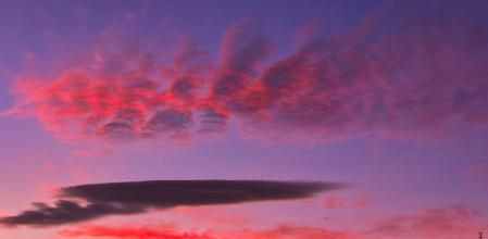 Puesta de sol de invierno en Mijas Pueblo.