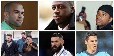 Dani Alves, Benjamin Mendy, Robinho, Carlos Cuadrado Víctor Rodríguez y Raúl Calvo, Bensema y Santi Mina