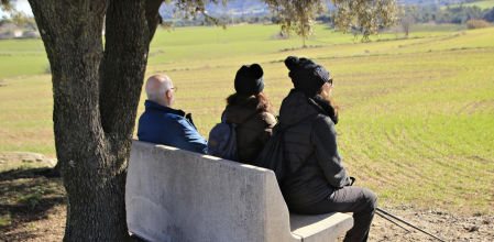 El mirador bajo las encinas de Casserres