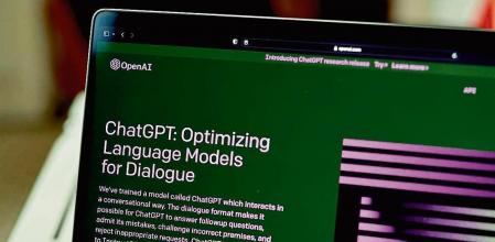 The OpenAI website ChatGPT about page on laptop computer arranged in the Brooklyn borough of New York, US, on Thursday, Jan. 12, 2023. Microsoft Corp.is in discussions to invest as much as $10 billion in OpenAI, the creator of viral artificial intelligence bot ChatGPT, according to people familiar with its plans. Gabby Jones/Bloomberg