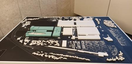 Maqueta de la nueva gigafactoría de Volkswagen en Salzgitter que es el modelo con el que se realizará la de Sagunt