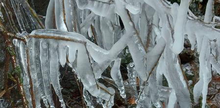 Helada en el río Bastareny.