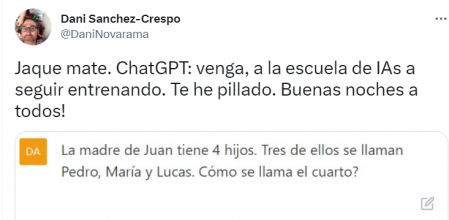 Captura de pantalla del tuit