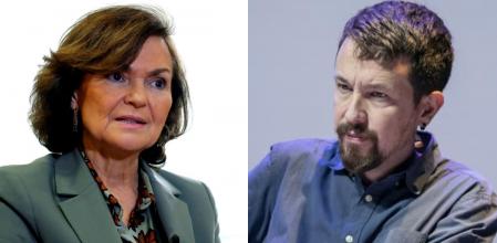 Carmen Calvo y Pablo Iglesias.