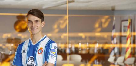 Denis Suárez, con la camiseta del Espanyol