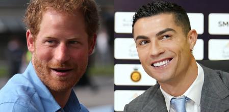 El príncipe Harry y Cristiano Ronaldo en dos imágenes de archivo