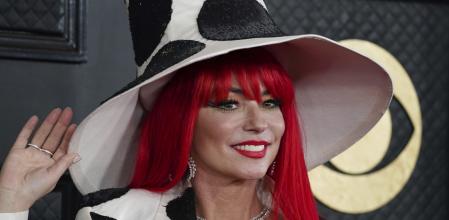 Shania Twain en la alfombra roja de los premios Grammy