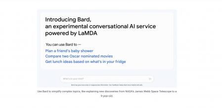 Anuncio de Google sobre Bard
