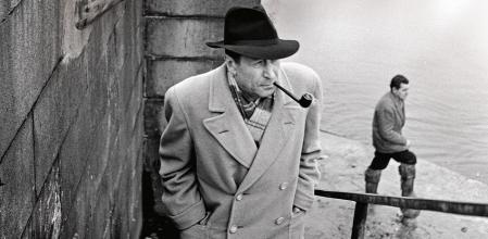 Georges Simenon en una fotografía de la década de los cincuenta.
